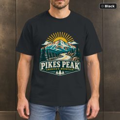 Pikes Peak Colorado Retro Mountain T-Shirt Design Pikes Peak Colorado Retro Mountain T-Shirt Design