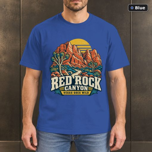 Red Rock Canyon Nevada Retro T-Shirt Design 2