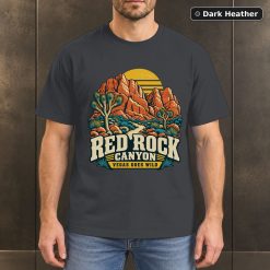 Red Rock Canyon Nevada Retro T-Shirt Design 6