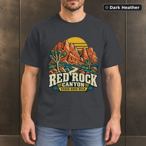 Red Rock Canyon Nevada Retro T-Shirt Design 3