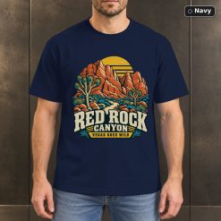 Red Rock Canyon Nevada Retro T-Shirt Design 7