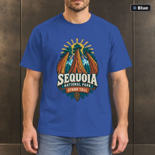 Sequoia National Park Retro Forest T-Shirt Design 2