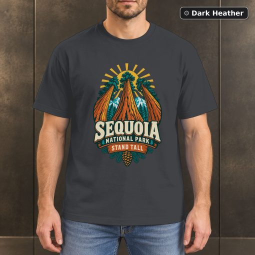 Sequoia National Park Retro Forest T-Shirt Design 3