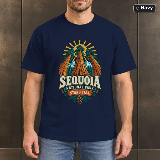 Sequoia National Park Retro Forest T-Shirt Design 4