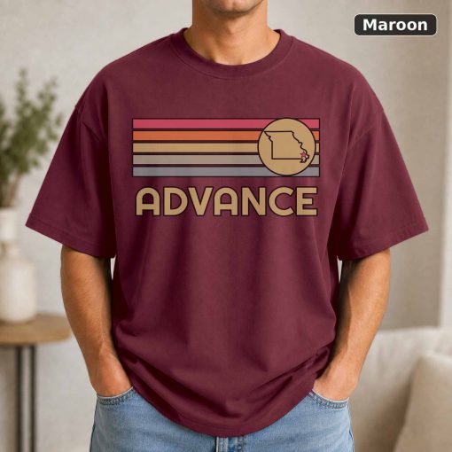 Advance Missouri Retro State Map T-Shirt Design 4