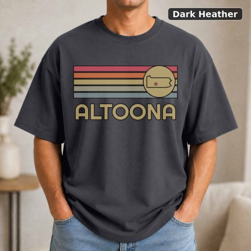 Altoona Pennsylvania Retro State Map T-Shirt Design 3