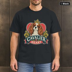 Cavalier Heart Shirt, Vintage Cavalier King Charles Spaniel Dog Lover T-Shirt