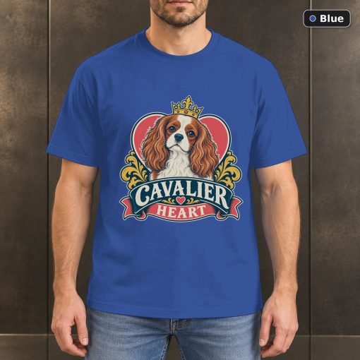 Cavalier Heart Shirt, Vintage Cavalier King Charles Spaniel Dog Lover T-Shirt 2