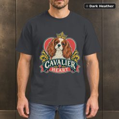Cavalier Heart Shirt, Vintage Cavalier King Charles Spaniel Dog Lover T-Shirt 6