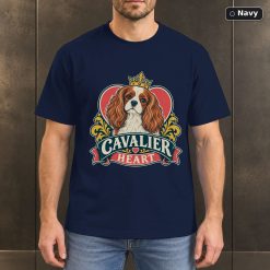 Cavalier Heart Shirt, Vintage Cavalier King Charles Spaniel Dog Lover T-Shirt 7