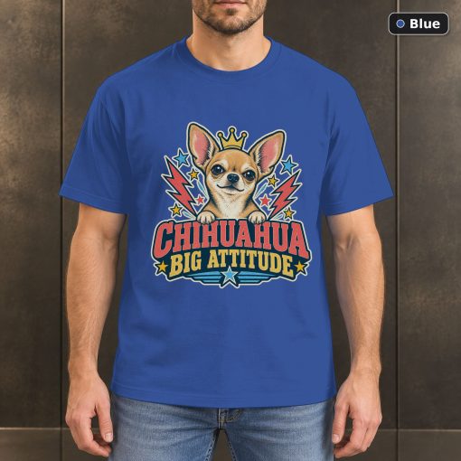 Chihuahua Big Attitude Shirt, Vintage Chihuahua Dog Lover T-Shirt 2