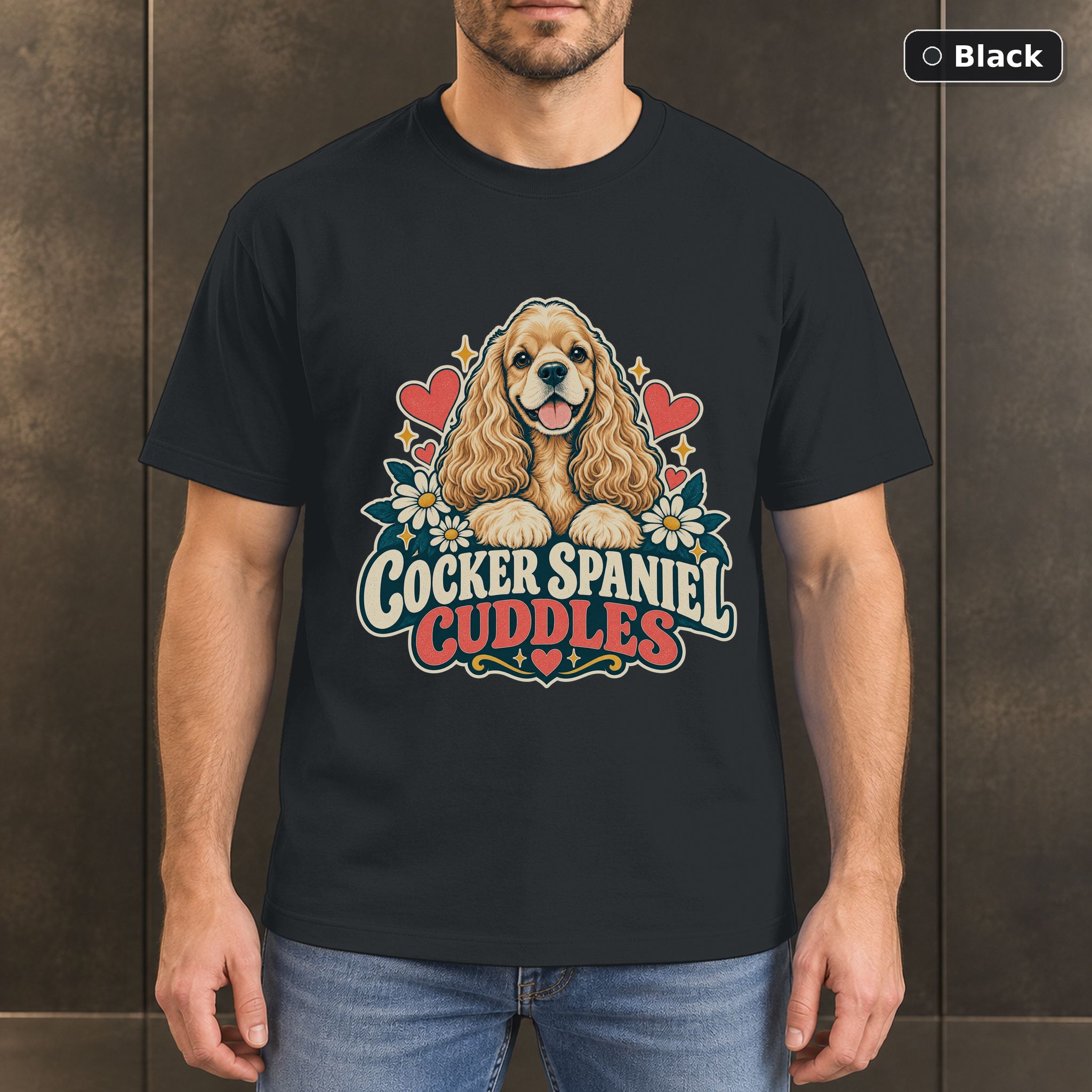 Cocker Spaniel Cuddles Shirt, Vintage Cocker Spaniel Dog Lover T-Shirt Cocker Spaniel Cuddles Shirt, Vintage Cocker Spaniel Dog Lover T-Shirt