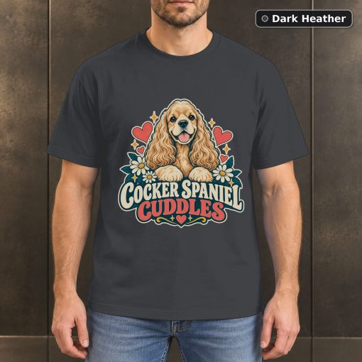 Cocker Spaniel Cuddles Shirt, Vintage Cocker Spaniel Dog Lover T-Shirt 3