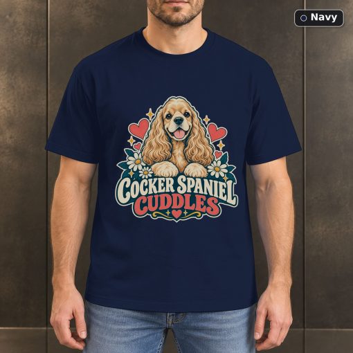 Cocker Spaniel Cuddles Shirt, Vintage Cocker Spaniel Dog Lover T-Shirt 4