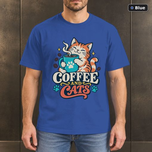 Coffee and Cats Shirt, Funny Cat Lover T-Shirt 2