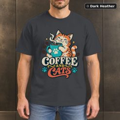 Coffee and Cats Shirt, Funny Cat Lover T-Shirt 6