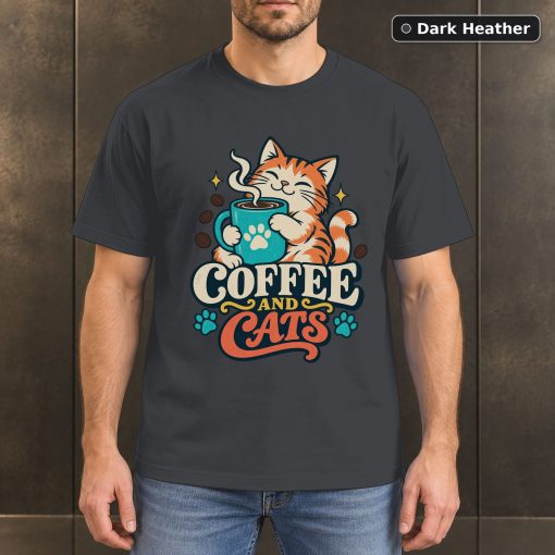 Coffee and Cats Shirt, Funny Cat Lover T-Shirt 3