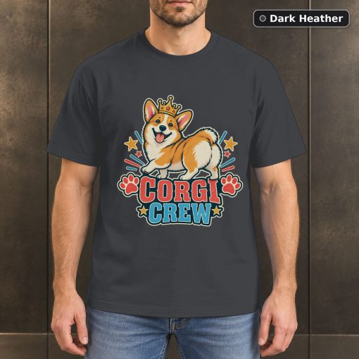 Corgi Crew Shirt, Vintage Pembroke Welsh Corgi Dog Lover T-Shirt 3