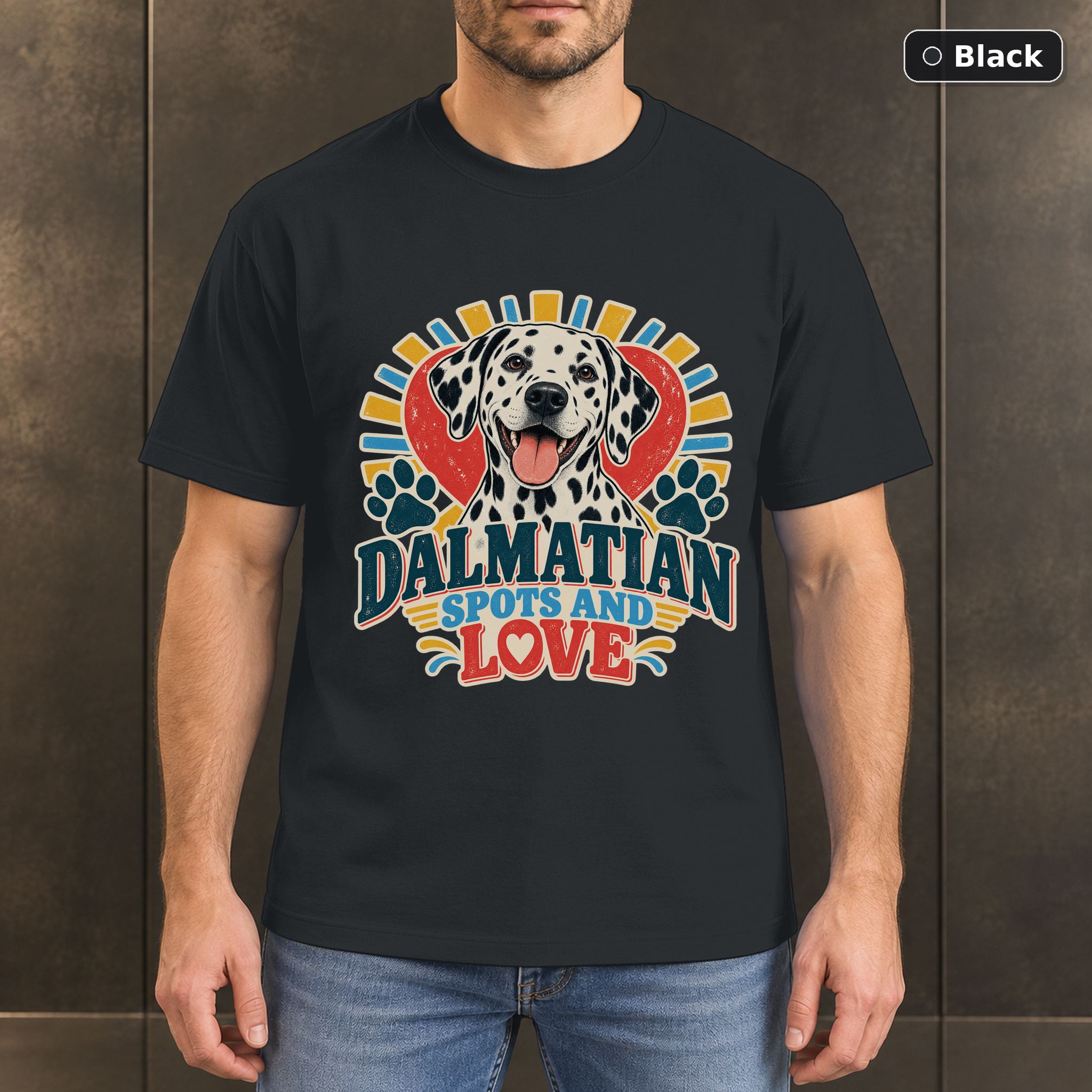 Dalmatian Spots And Love Shirt, Vintage Dalmatian Dog Lover T-Shirt Dalmatian Spots And Love Shirt, Vintage Dalmatian Dog Lover T-Shirt