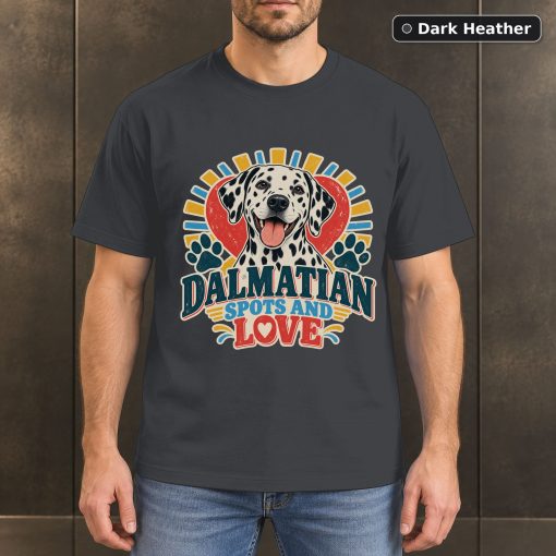 Dalmatian Spots And Love Shirt, Vintage Dalmatian Dog Lover T-Shirt 3