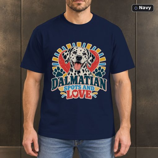 Dalmatian Spots And Love Shirt, Vintage Dalmatian Dog Lover T-Shirt 4