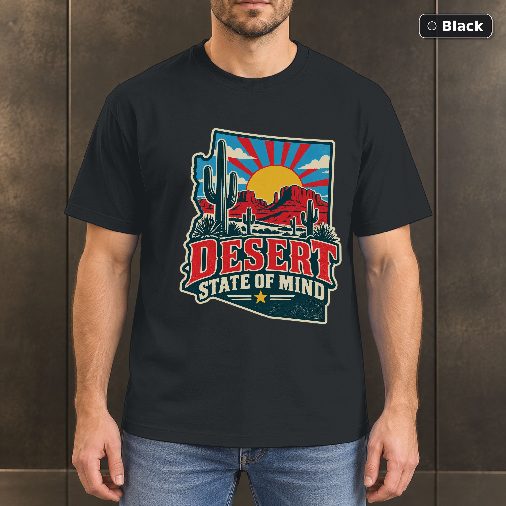 Desert State of Mind Shirt, Vintage Arizona Pride T-Shirt Desert State of Mind Shirt, Vintage Arizona Pride T-Shirt