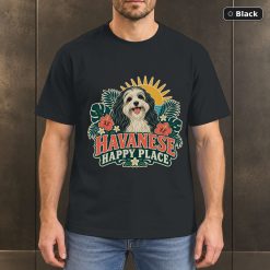 Havanese Happy Place Shirt, Vintage Havanese Dog Lover T-Shirt