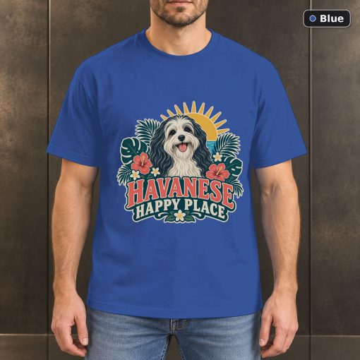 Havanese Happy Place Shirt, Vintage Havanese Dog Lover T-Shirt 2