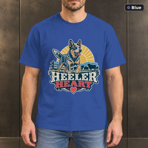 Heeler Heart Shirt, Vintage Australian Cattle Dog Dog Lover T-Shirt 2