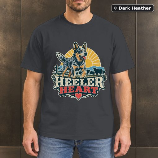 Heeler Heart Shirt, Vintage Australian Cattle Dog Dog Lover T-Shirt 3