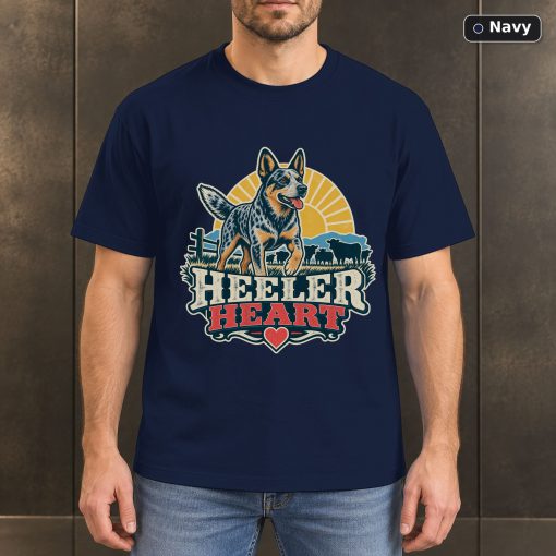 Heeler Heart Shirt, Vintage Australian Cattle Dog Dog Lover T-Shirt 4