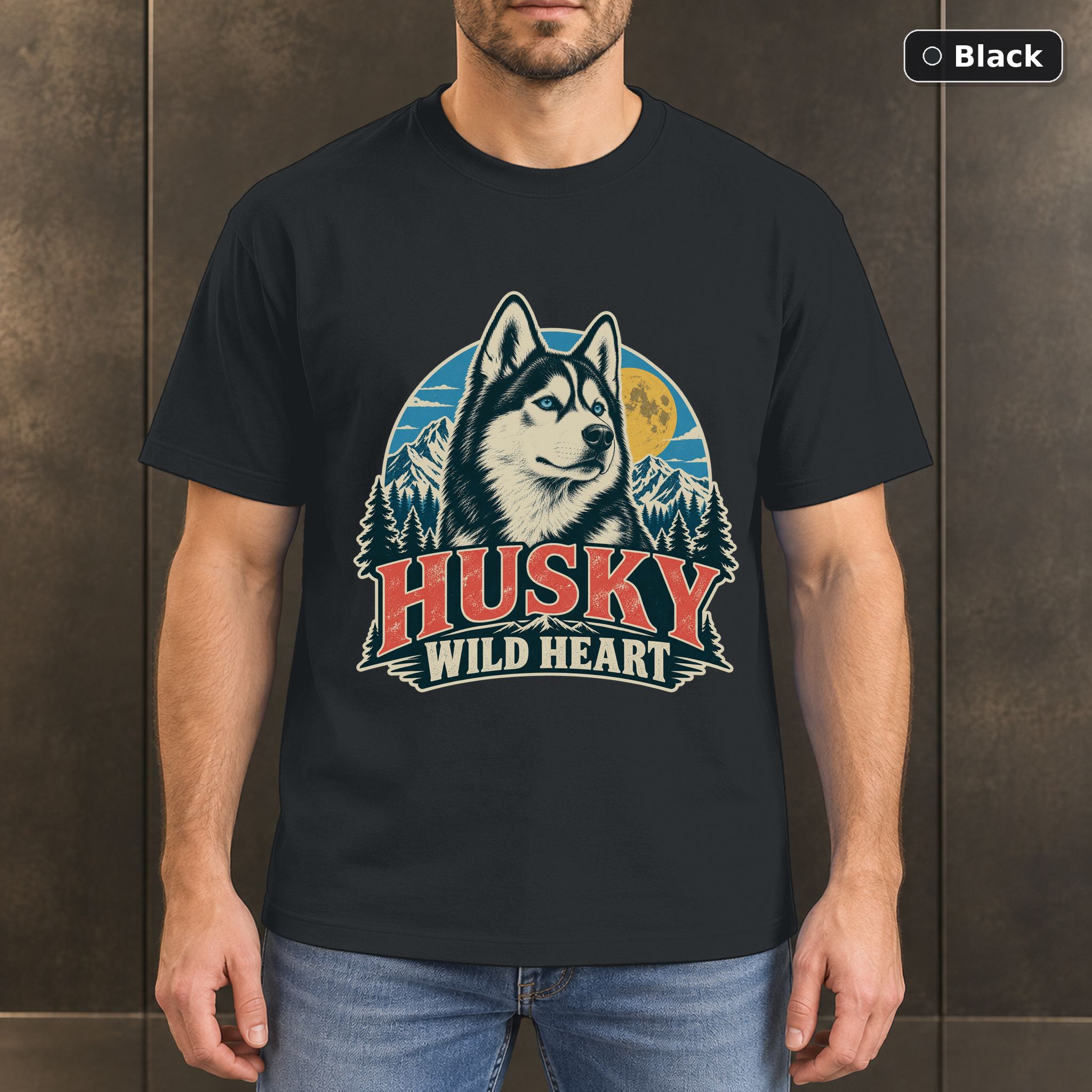 Husky Wild Heart Shirt, Vintage Siberian Husky Dog Lover T-Shirt Husky Wild Heart Shirt, Vintage Siberian Husky Dog Lover T-Shirt