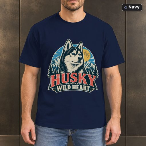 Husky Wild Heart Shirt, Vintage Siberian Husky Dog Lover T-Shirt 4