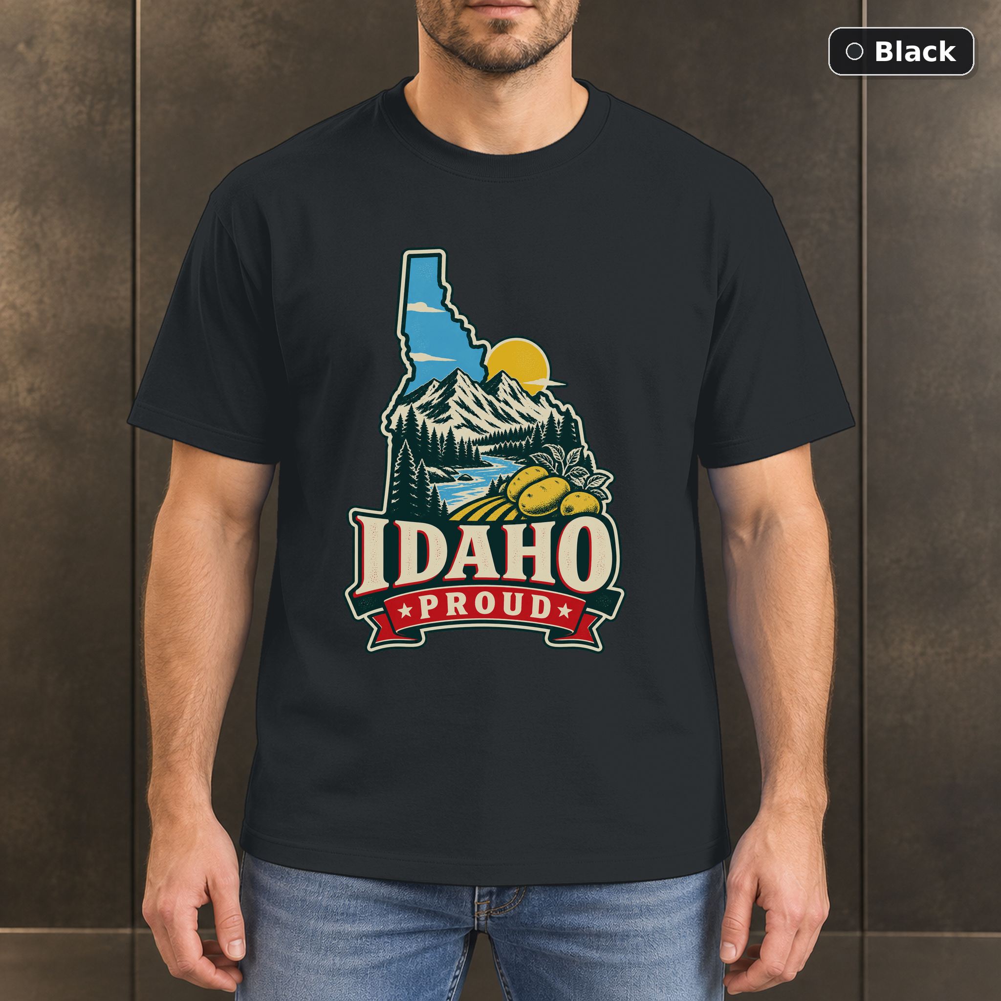 Idaho Proud Shirt, Vintage Idaho State Pride T-Shirt Idaho Proud Shirt, Vintage Idaho State Pride T-Shirt
