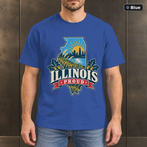 Illinois Proud Shirt, Vintage Illinois State Pride T-Shirt 2