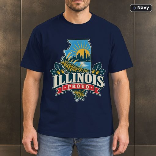 Illinois Proud Shirt, Vintage Illinois State Pride T-Shirt 4