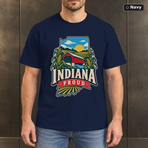 Indiana Proud Shirt, Vintage Indiana State Pride T-Shirt 4