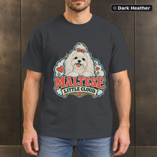 Maltese Little Cloud Shirt, Vintage Maltese Dog Lover T-Shirt 3