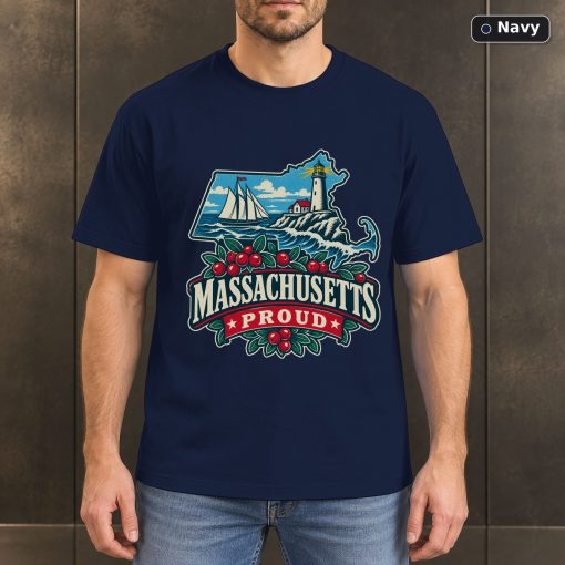 Massachusetts Proud Shirt, Vintage Massachusetts State Pride T-Shirt 4