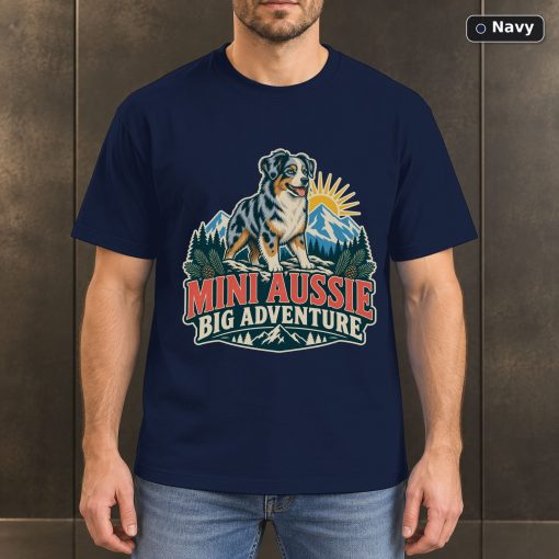 Mini Aussie Big Adventure Shirt, Vintage Miniature American Shepherd Dog Lover T-Shirt 4