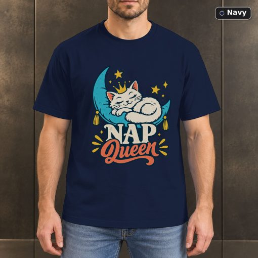 Nap Queen Shirt, Cute Sleeping Cat T-Shirt 4
