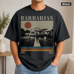Barbarian T-Shirt Retro Graphic Tee, Unisex Cotton Blend Barbarian T-Shirt Retro Graphic Tee, Unisex Cotton Blend