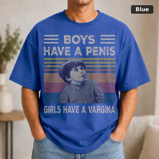 Boys Have A Penis Girls Have A Vargina Vintage Movie Shirt Black 2