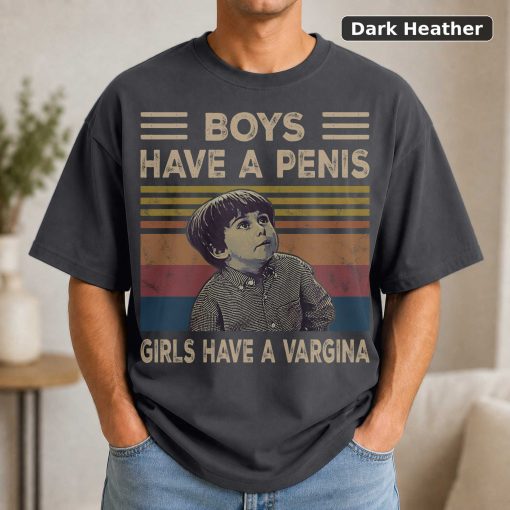 Boys Have A Penis Girls Have A Vargina Vintage Movie Shirt Black 3