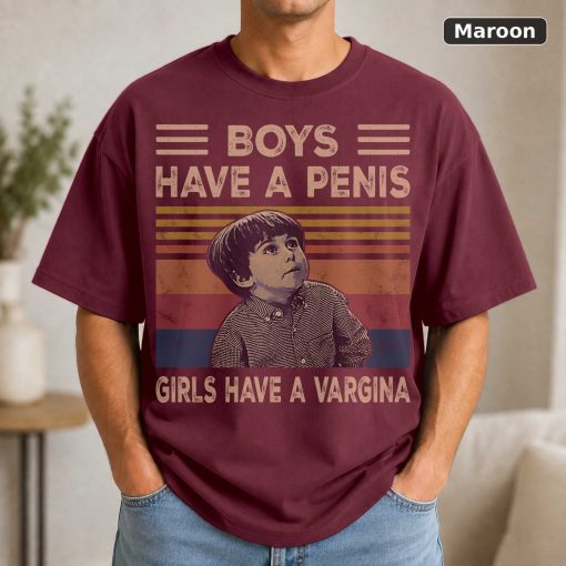 Boys Have A Penis Girls Have A Vargina Vintage Movie Shirt Black 4