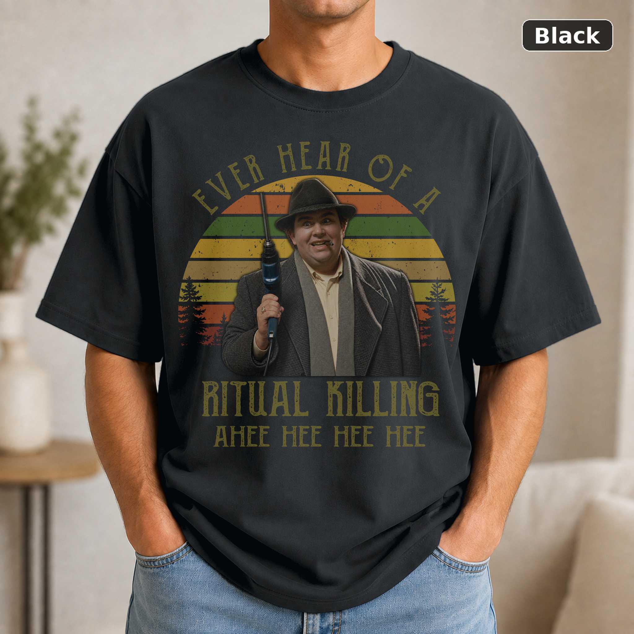 Buck Russell T-Shirt, ‘Ritual Killing’ Movie Quote, Unisex Black Tee Buck Russell T-Shirt, ‘Ritual Killing’ Movie Quote, Unisex Black Tee
