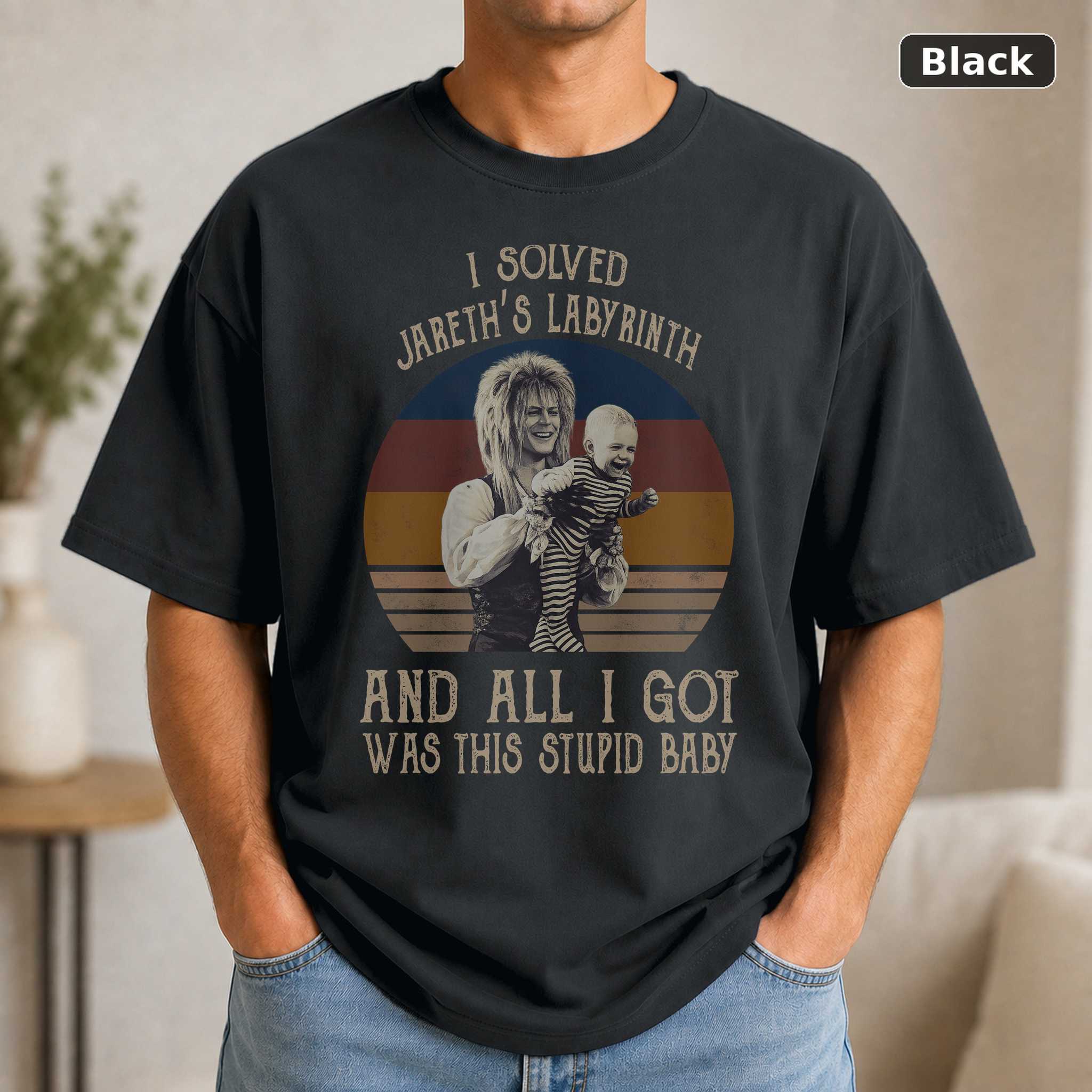 Labyrinth Jareth Goblin King T-Shirt, Vintage Fantasy Movie Graphic Tee, Classic Film Fan Gift