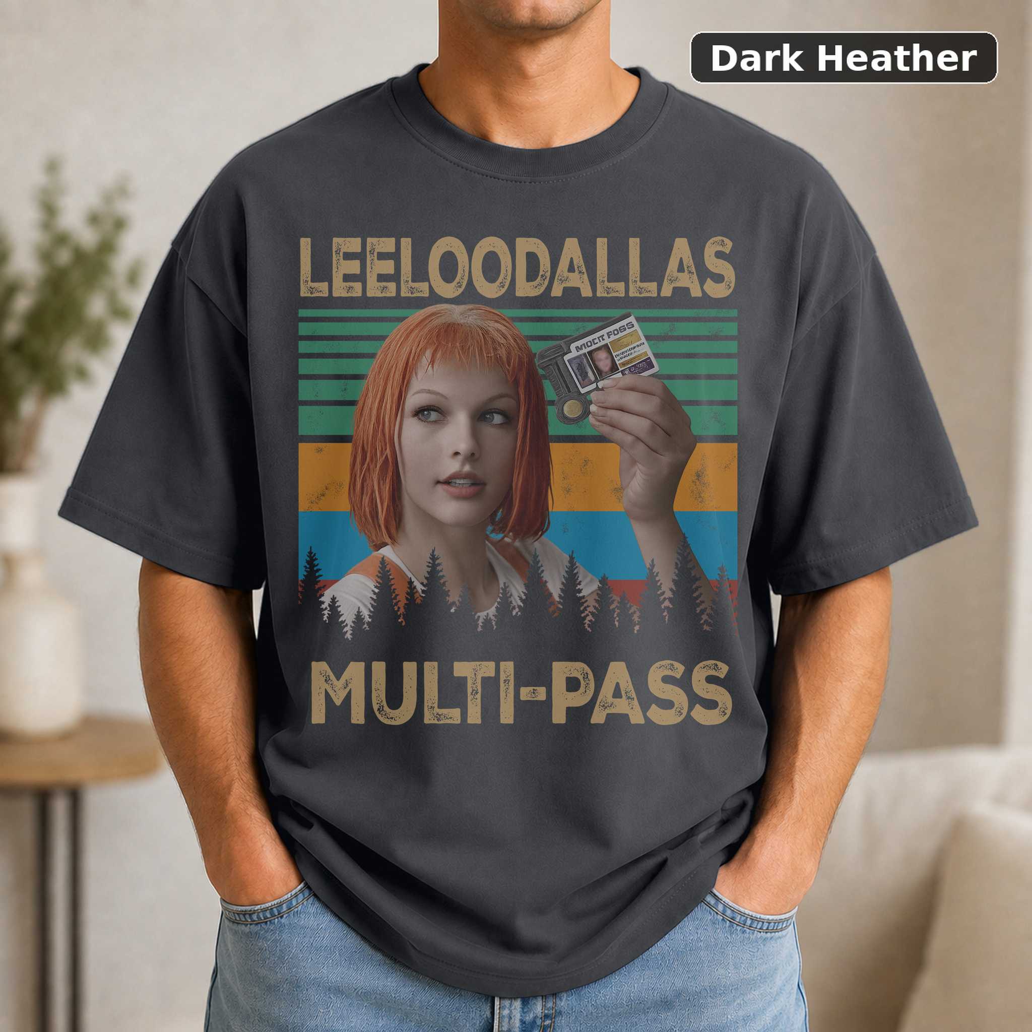 Leeloo Multi Pass T-Shirt, Vintage Fifth Element Movie Graphic Tee, Funny Sci-Fi Film Fan Gift 3