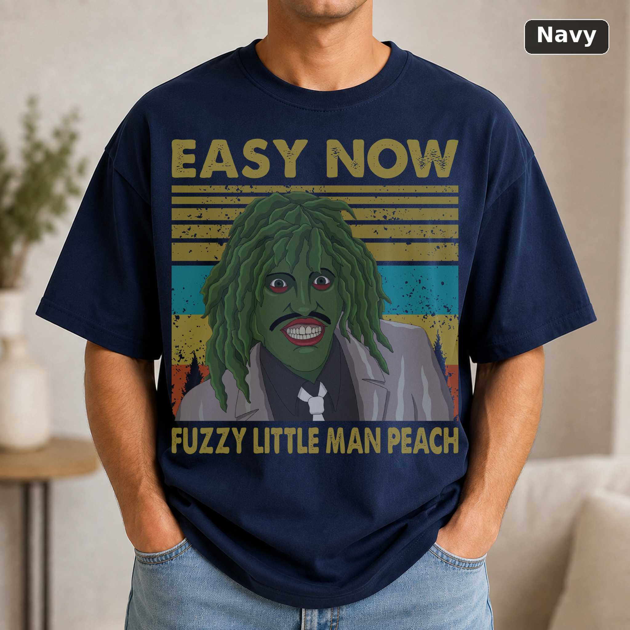 Mighty Boosh Old Gregg Fuzzy Little Man Peach T-Shirt, Vintage British Comedy TV Graphic Tee, Fan Gift 5