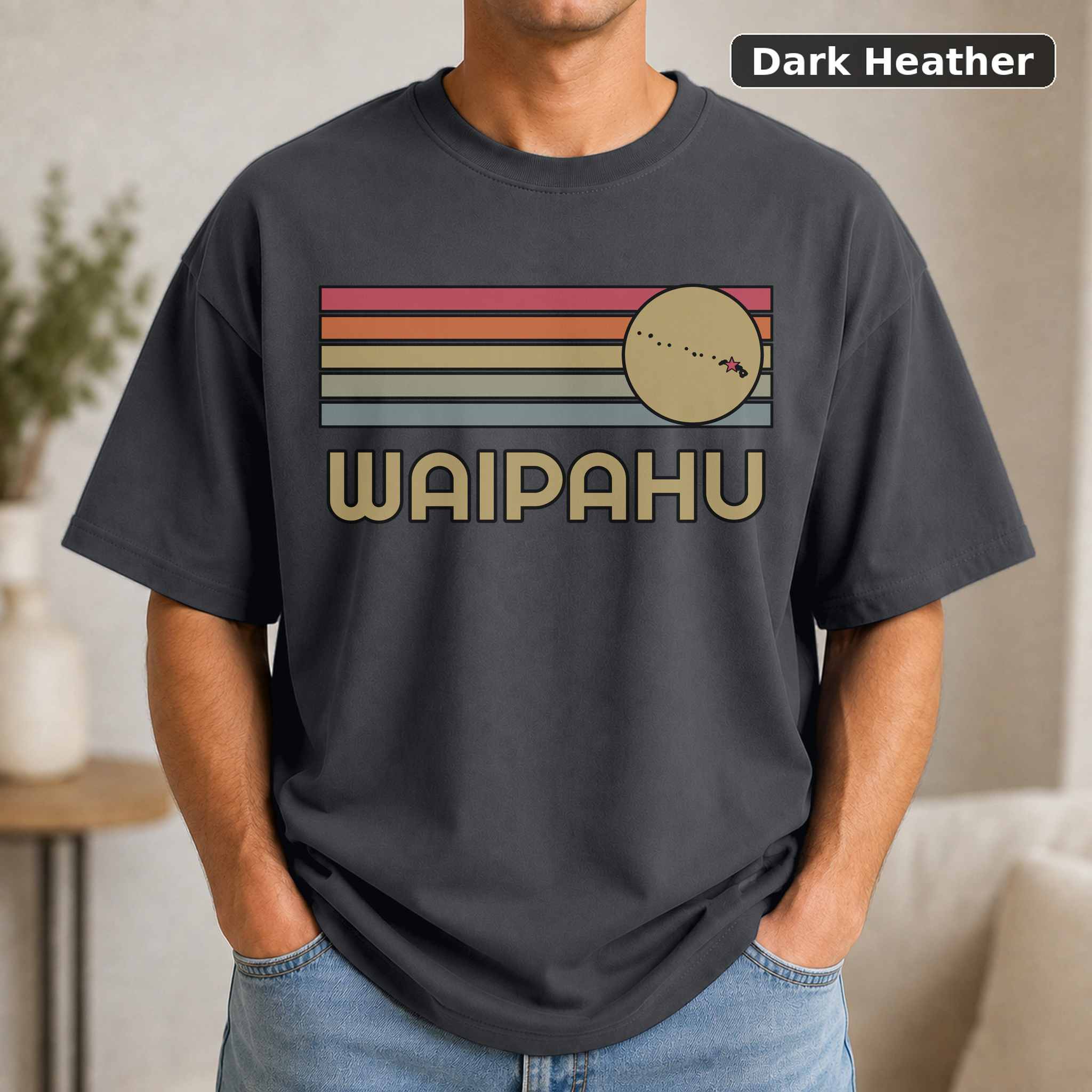 Waipahu Hawaii Retro Map T-Shirt, Vintage Hometown City Graphic Tee, Hawaii Travel Gift 3